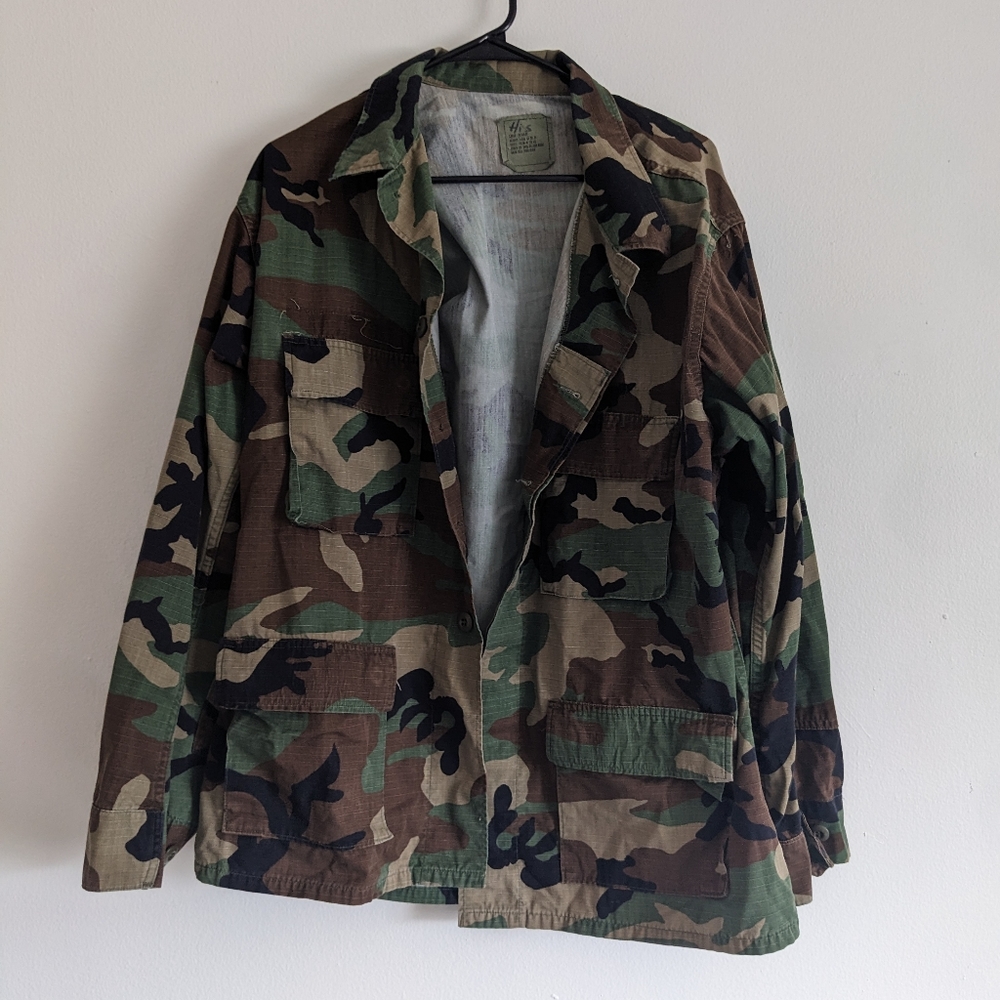 Woodland camo military jacket